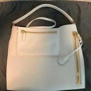 Tom Ford White Leather Shoulder Bag